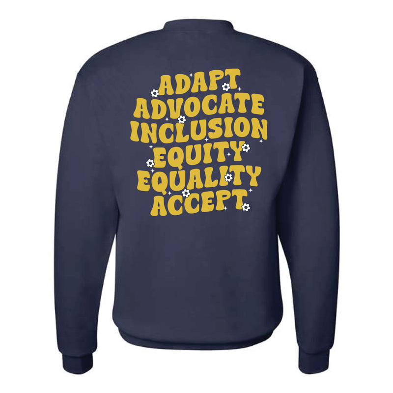 The Wavy Howard T Ennis | Adult Navy Crewneck Sweatshirt