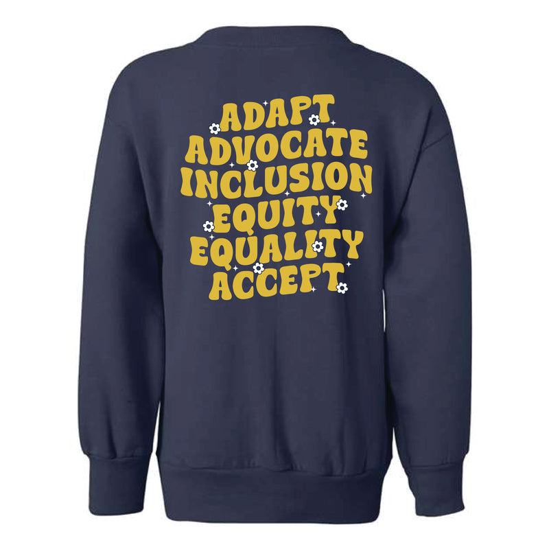 The Wavy Howard T Ennis | Youth Navy Crewneck Sweatshirt