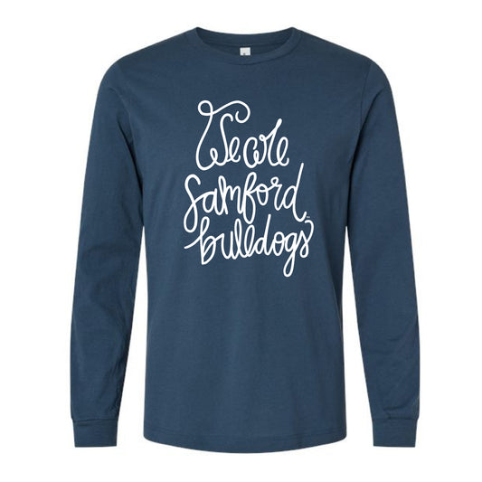 The We Are Samford Bulldogs Script | Vintage Navy Long Sleeve