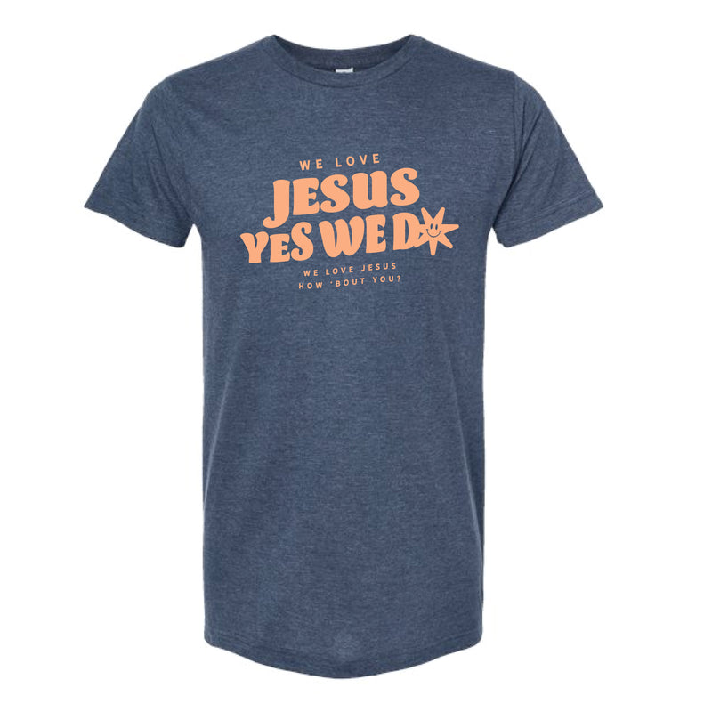 The We Love Jesus | Heather Denim Oversized Tee