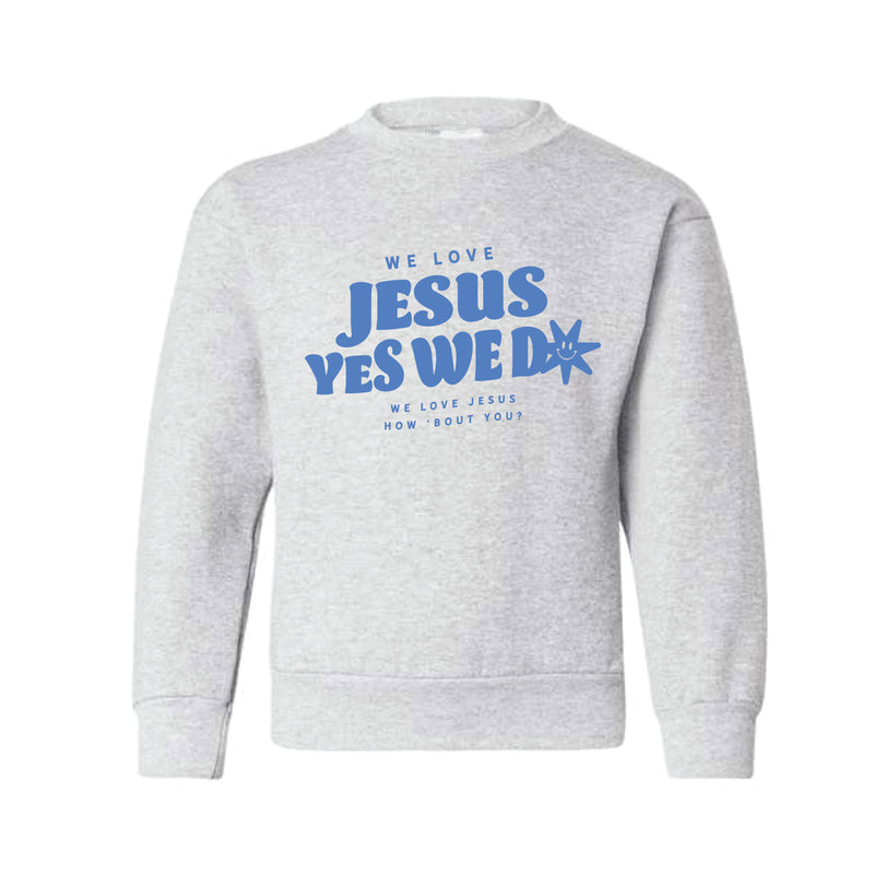 The We Love Jesus | Ash Youth Crewneck Sweatshirt