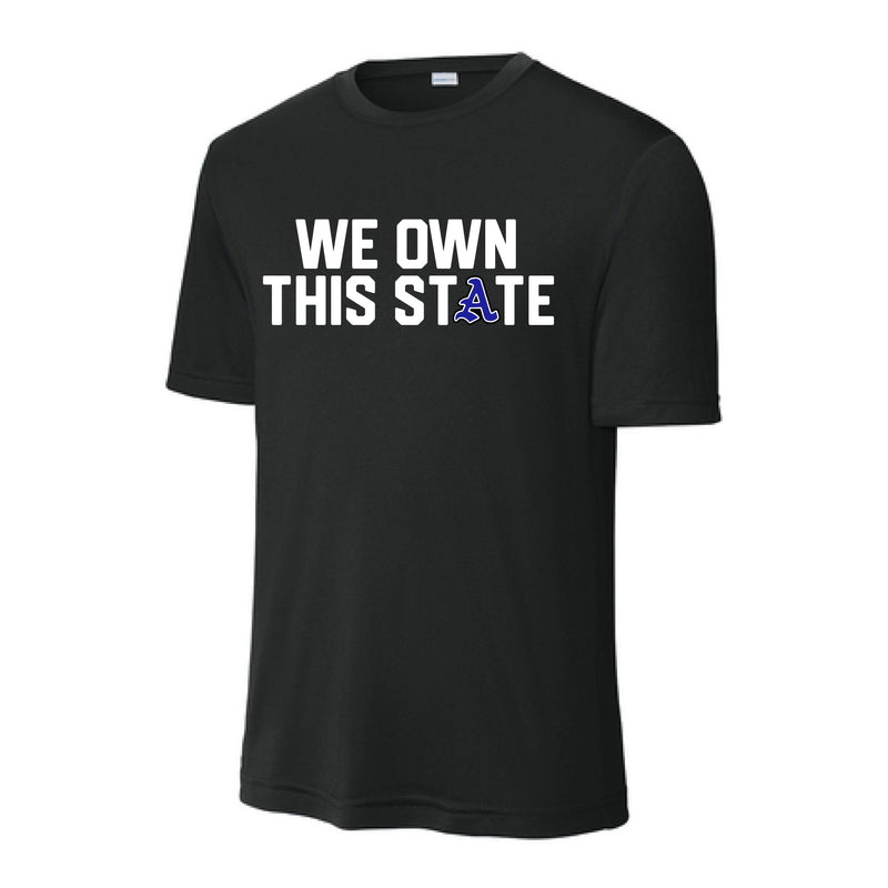 The We Own This State Option 1 | Black Performance Tee