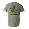 The We Prayed & Posted a Guard | Heather Military Green Tee