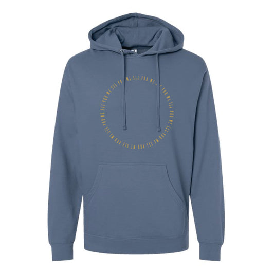 The We See You Logo | Adult Storm Blue Hoodie
