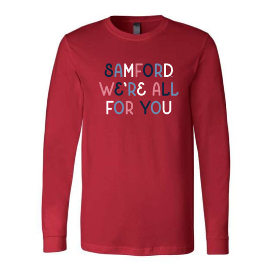 The We're All For You Multi | Red Long Sleeve