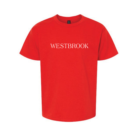 The Westbrook Serif | Youth Red Tee