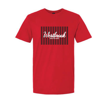 The Westbrook Stripes | Adult Red Tee