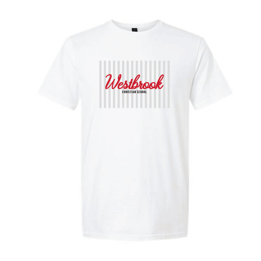 The Westbrook Stripes | Adult White Tee