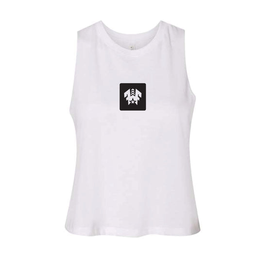 The Wetzel Square Logo | Adult White Racerback Tank