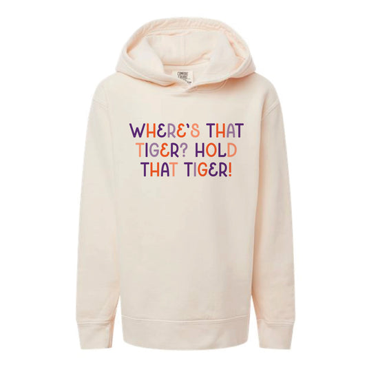 The Where's That Tiger Multi | Youth Ivory Hoodie