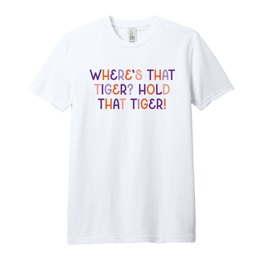 The Where's that Tiger Multi | White Tee