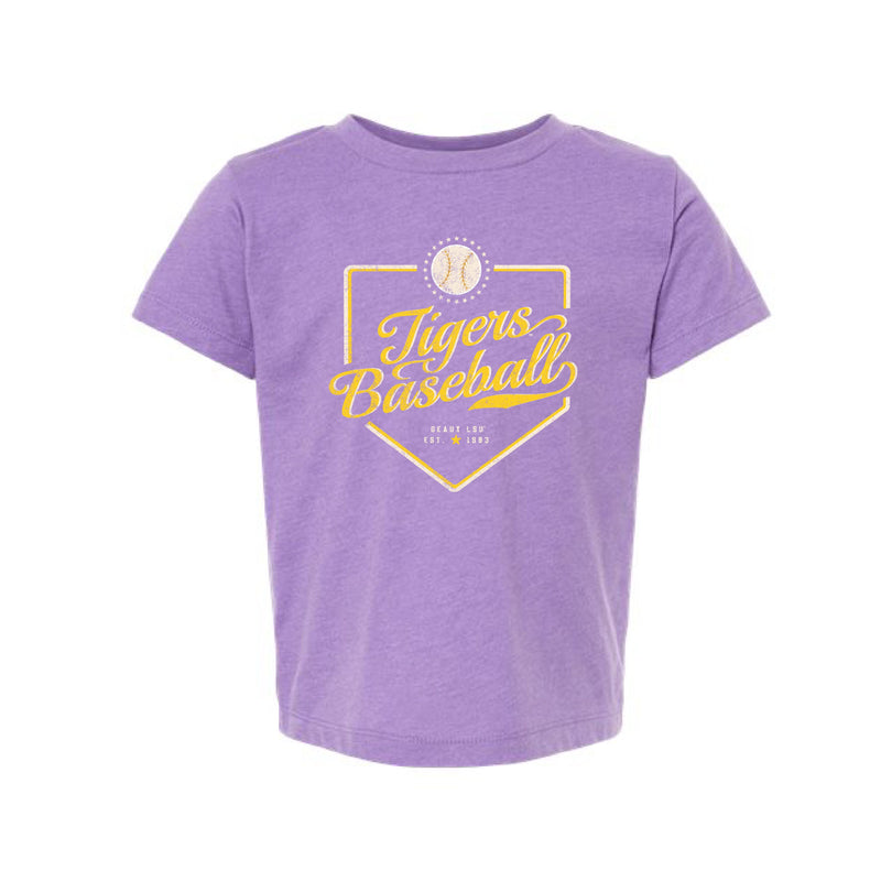 The LSU Baseball Plate | Heather Team Purple Toddler Tee