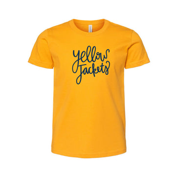 The Yellow Jackets Script | Youth Gold Tee