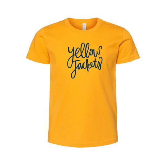The Yellow Jackets Script | Youth Gold Tee