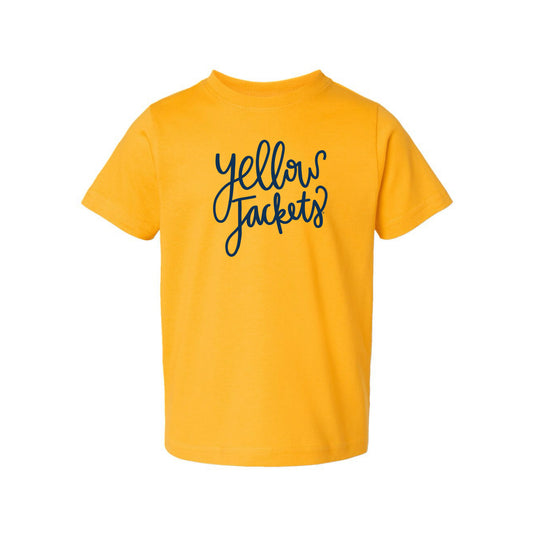 The Yellow Jackets Script | Toddler Gold Tee