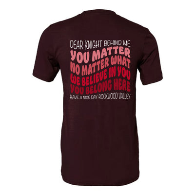 The You Matter | Oxblood Black Tee