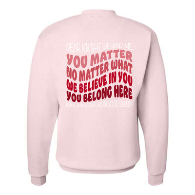 The You Matter | Pale Pink Crewneck Sweatshirt