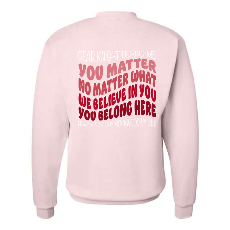 The You Matter | Pale Pink Crewneck Sweatshirt