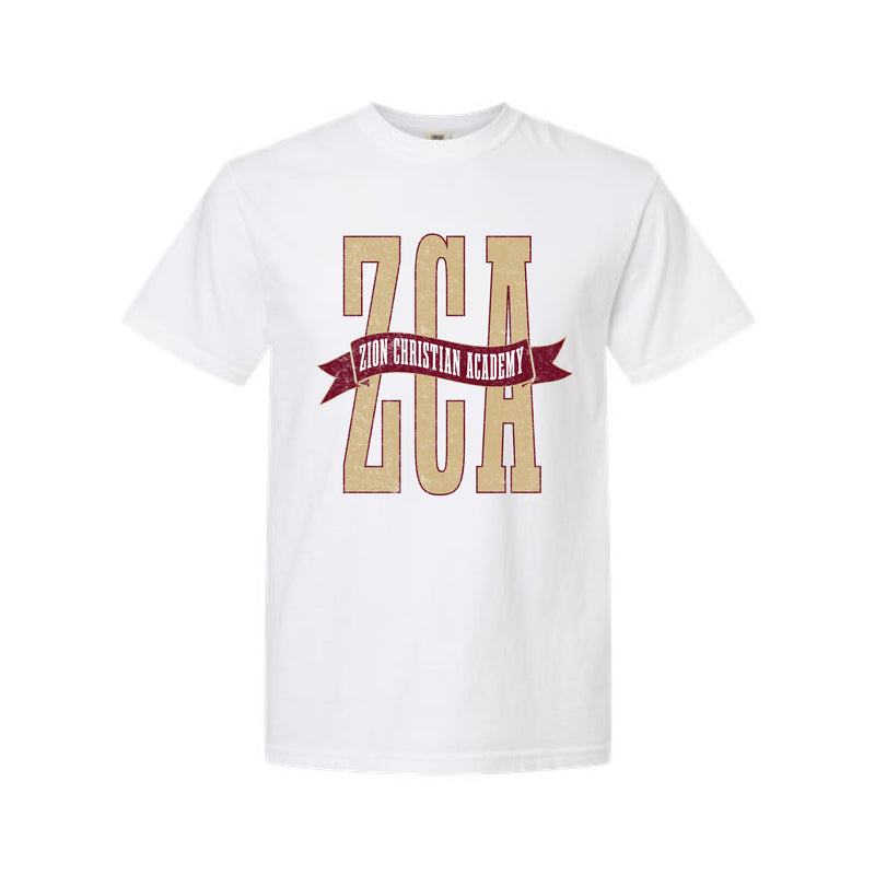 The ZCA Banner | Adult White Tee