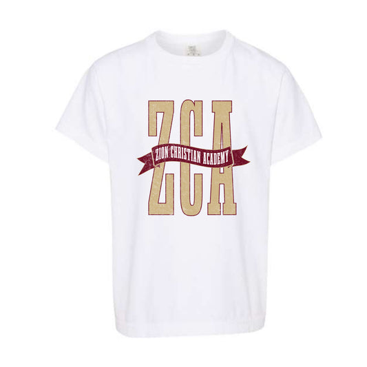 The ZCA Banner  | Youth White Tee