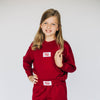The Ava Airy Crewneck Roll Tide Woven Label | Youth Deep Red