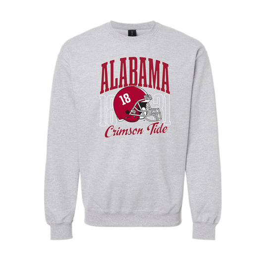 The Alabama Crimson Tide Football Helmet | Adult Sport Grey Fleece