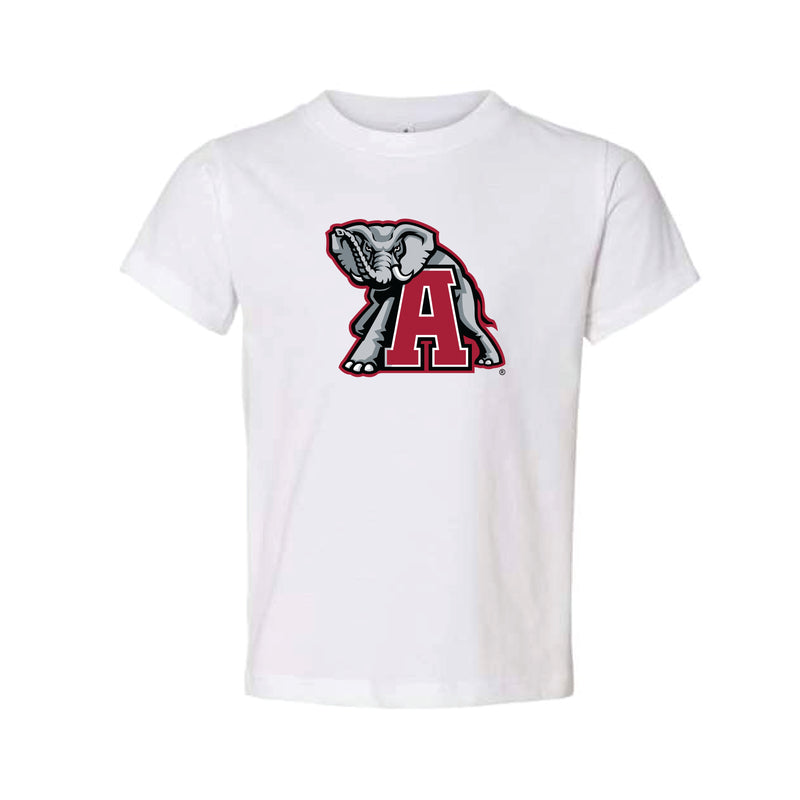 The Alabama Elephant A | Toddler White Tee