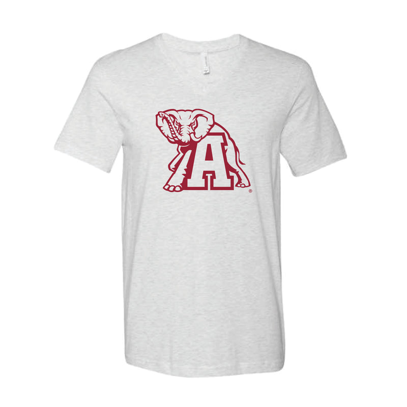 The Alabama Elephant A Logo Outline | Ash V-Neck Tee