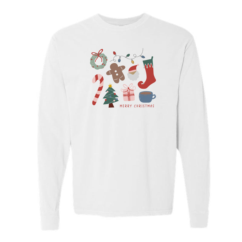 The All Things Christmas | White Long Sleeve Tee