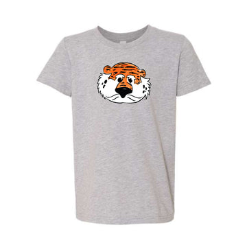 The Aubie Head | Youth Athletic Heather Tee