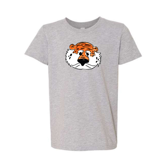 The Aubie Head | Youth Athletic Heather Tee
