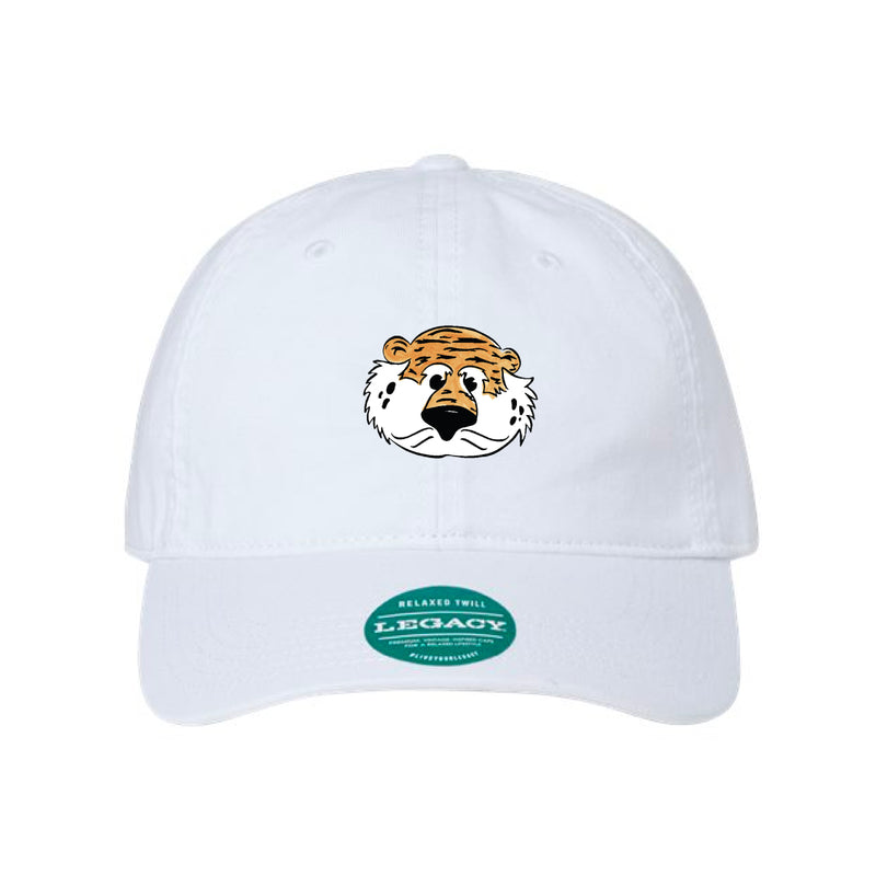 The Aubie Head Embroidered | White Legacy Dad Hat