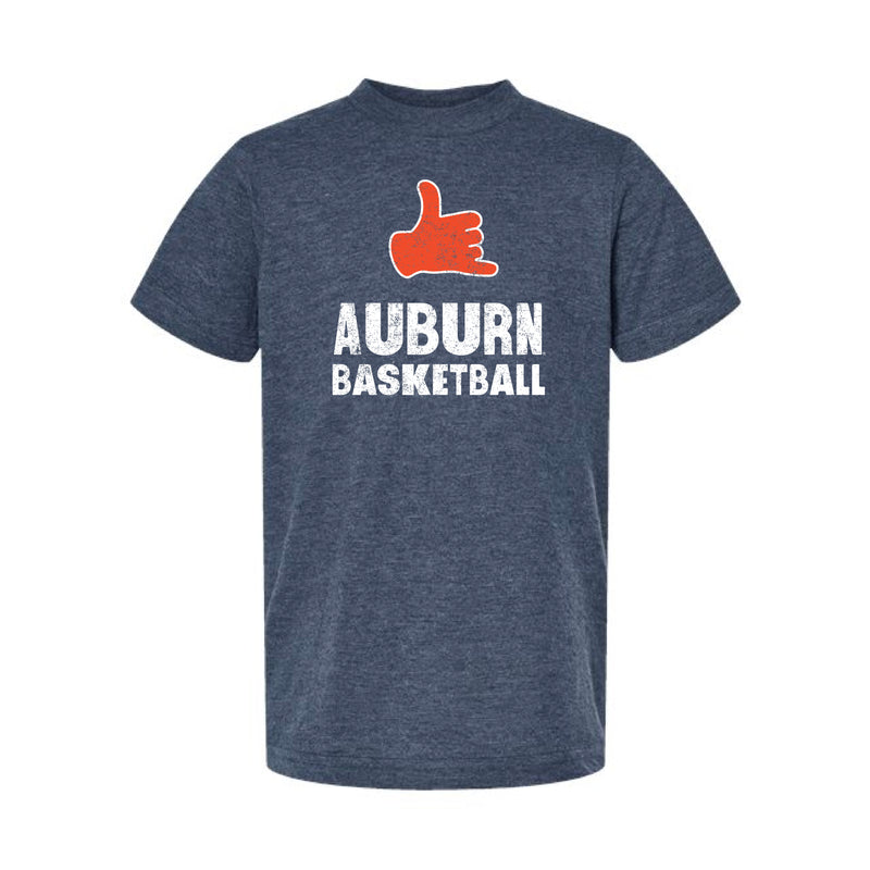 The Auburn Basketball Call | Youth Heather Denim Tee