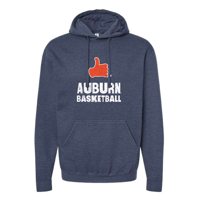 The Auburn Basketball Call | Adult Heather Denim Hooded Sweatshirt