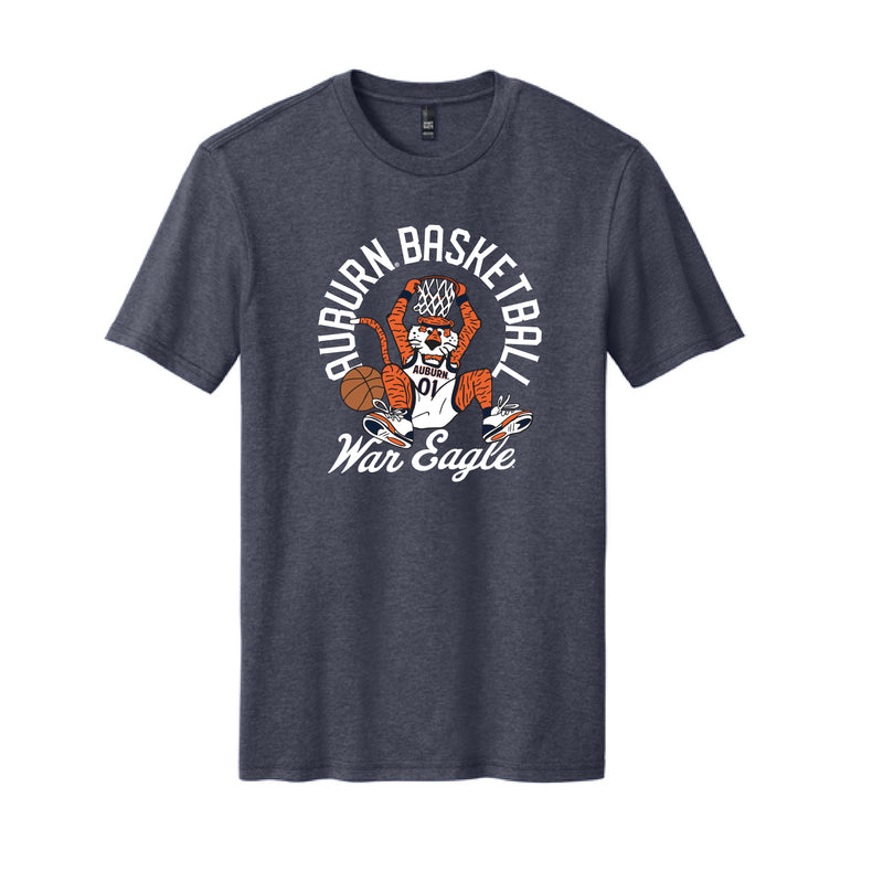 The Auburn Basketball Dunk | Adult Heathered Navy Tee