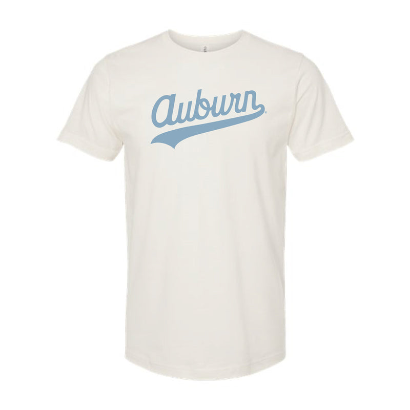 The Auburn Script Logo | Vintage White Oversized Tee