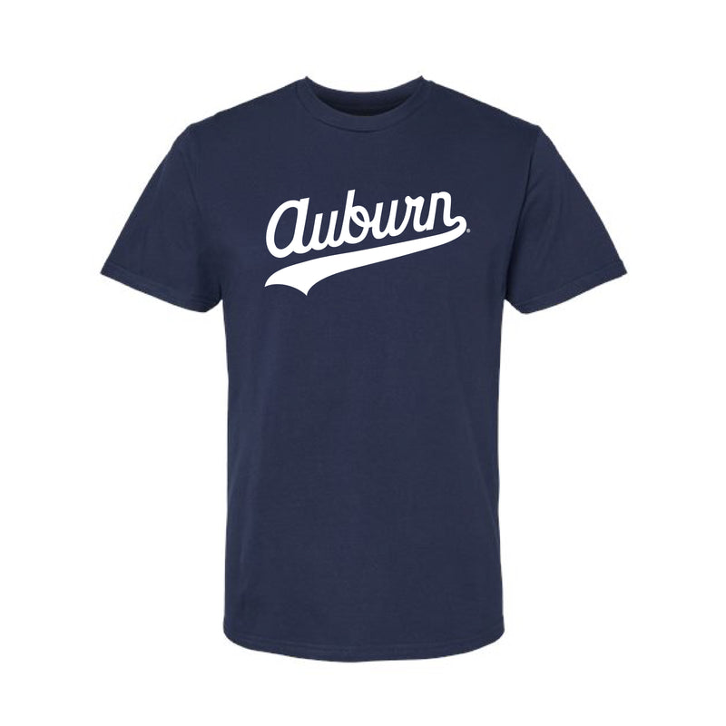 The Auburn Script Logo | Navy Youth Tee