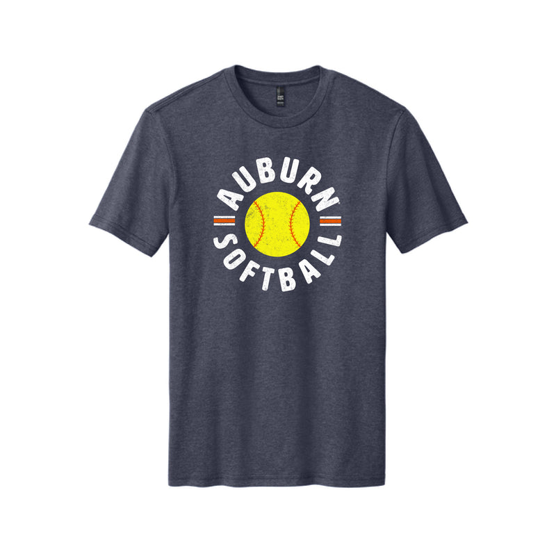 The Auburn Softball Est | Adult Heather Navy Tee