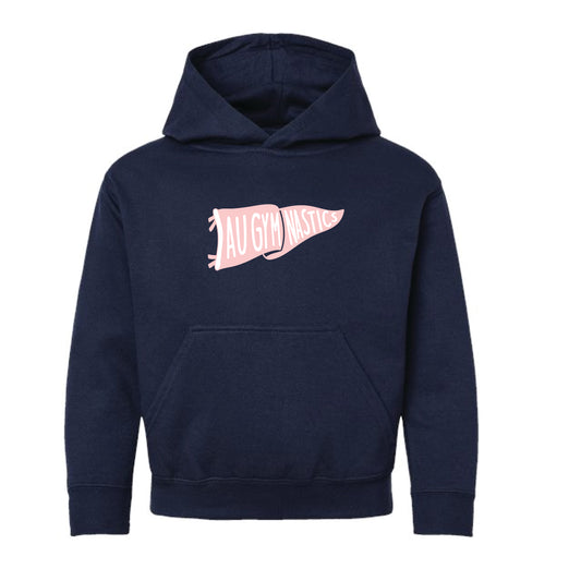 The AU Gymnastics Flag | Youth Navy Hoodie