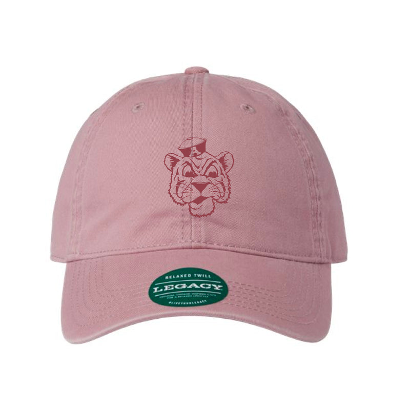 The Beanie Tiger Outline Embroidered | Dusty Rose Legacy Dad Hat