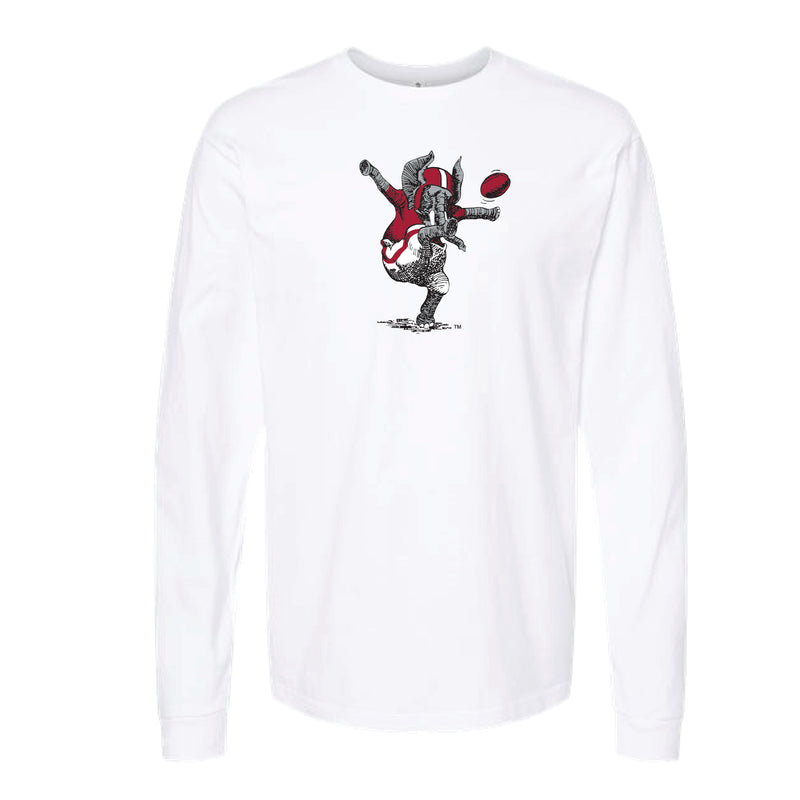 The Big Al Kicking Vault Logo | White Long Sleeve