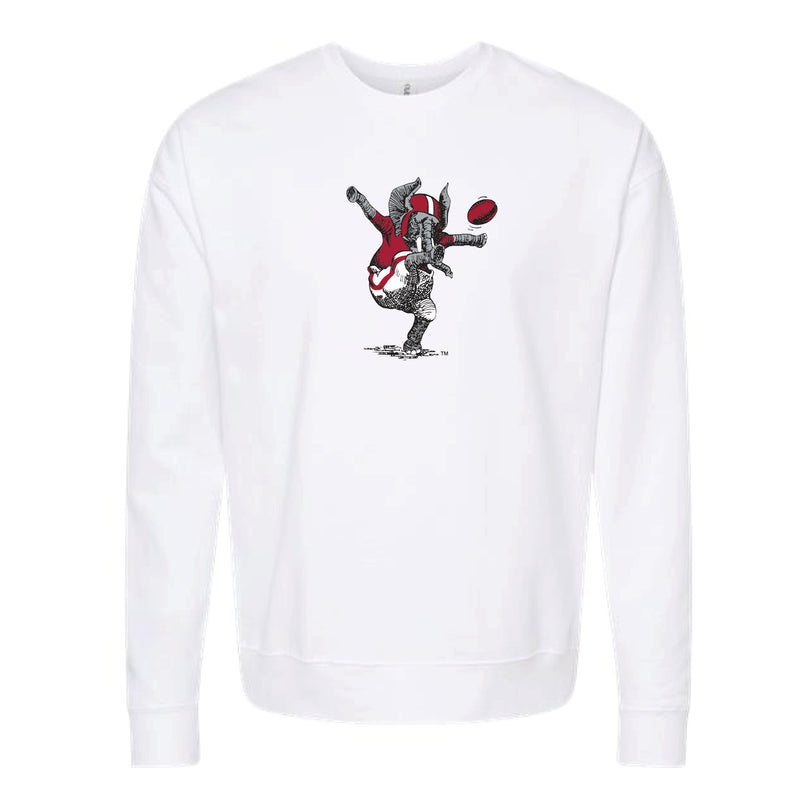 The Big Al Kicking Vault Logo | White Sweatshirt