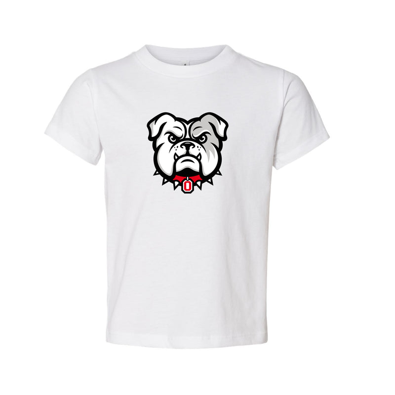 The Bulldog Head Logo | White Toddler Tee