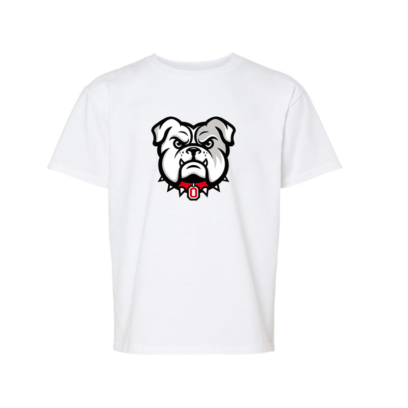 The Bulldog Head Logo | White Youth Tee