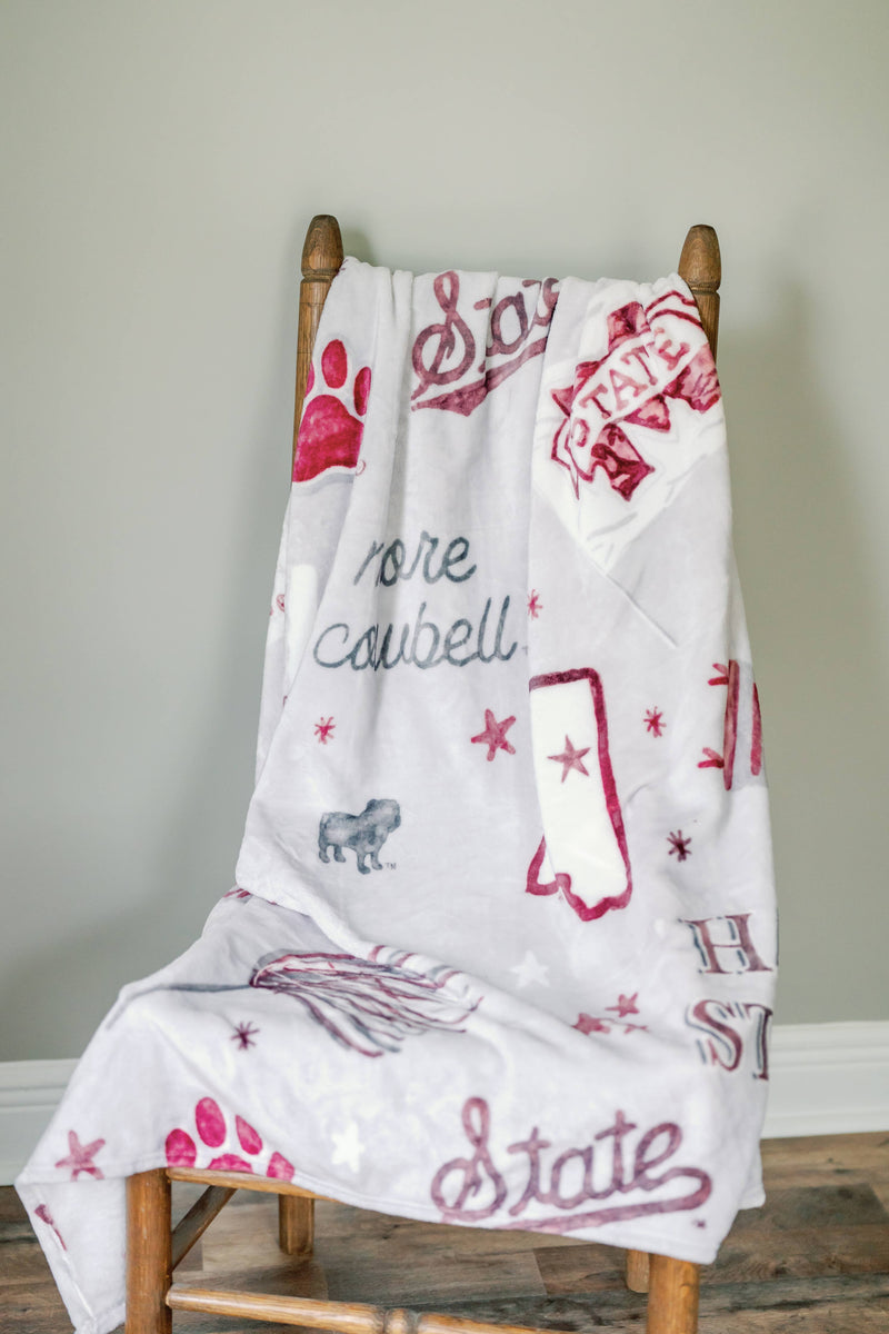 The Mississippi State Flannel Fleece Blanket