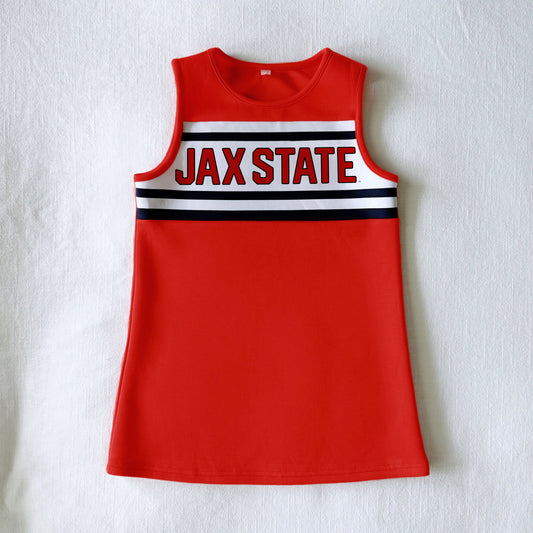 The Jacksonville State University | Bright Red Classic Cheer Dress