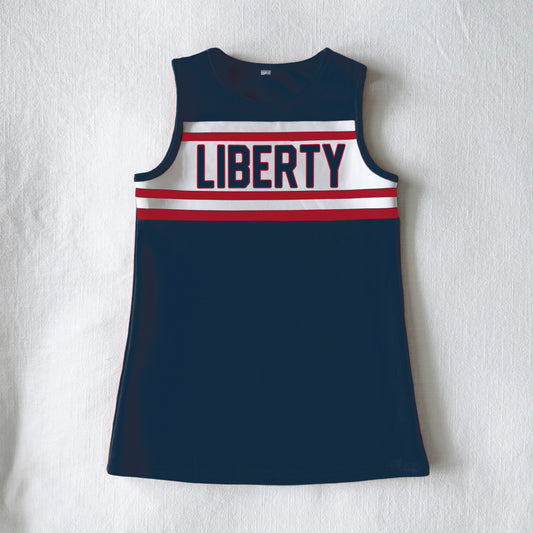 The Liberty University | Navy Classic Cheer Dress
