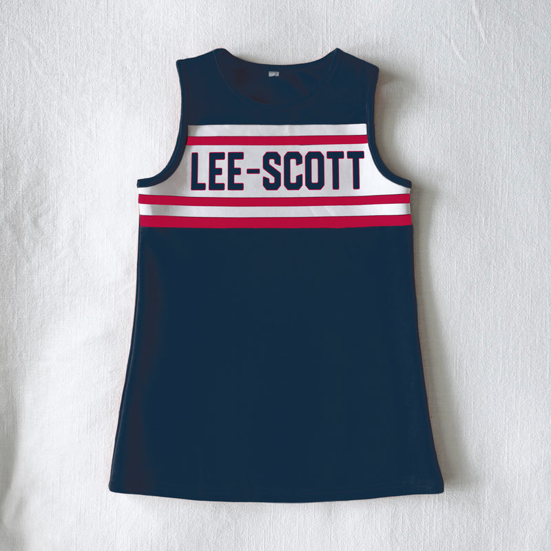 The Lee-Scott | Navy Striped Cheer Dress