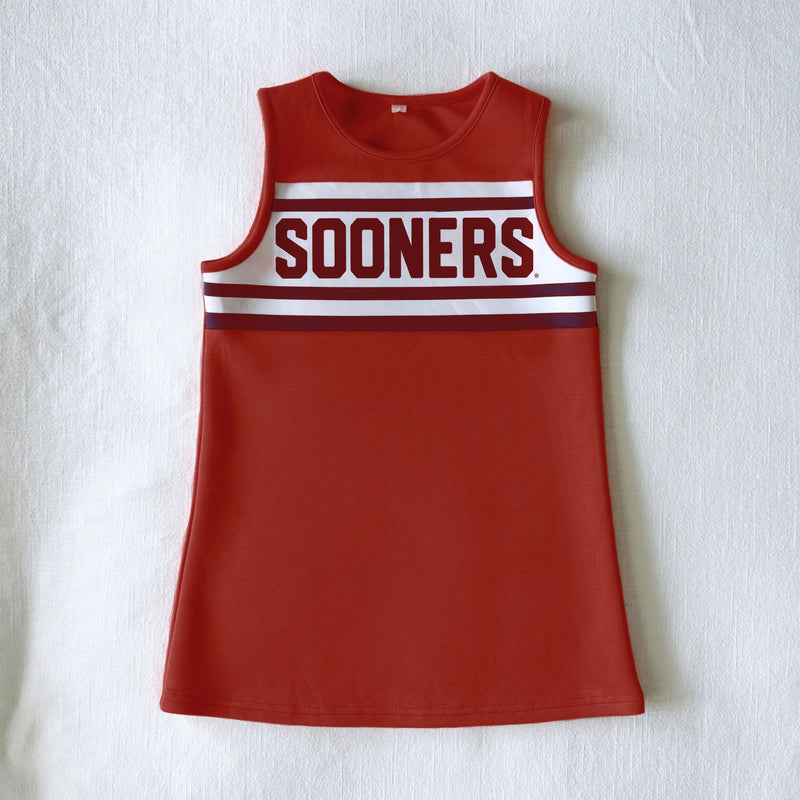 The University of Oklahoma | Deep Red Striped Cheer Dress