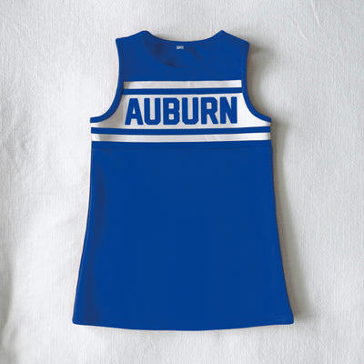 The Auburn High | Royal Striped Cheer Dress